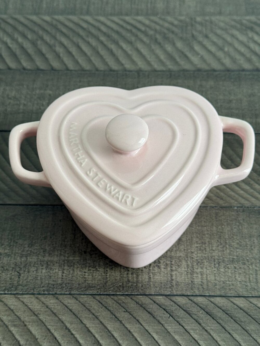 Martha Stewart Heart Cocottes Stoneware - Blush Pink